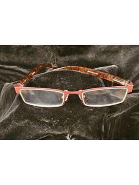Foster Grant Bailey A Rectangular Eyeglasses CT0110 Red Frame Tortoise Temples 5